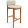 Kit 4 Banqueta Alta Para Cozinha Sala de Jantar Bar Dara L02 Linho Champagne - Lyam Decor
