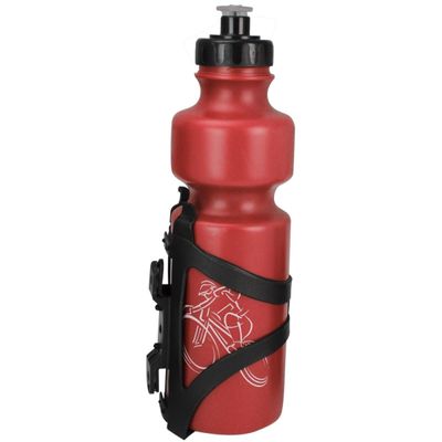 Garrafa 750 Mls Bike Bicicleta Ciclismo e Suporte de quadro Prata