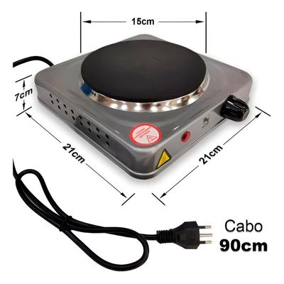 Fogão Cooktop Elétrico Portátil 1 Boca 1000w 110V