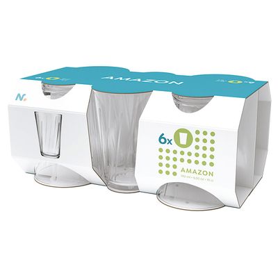 Kit 12 Copos Nadir Amazon em Vidro Transparente 190ml