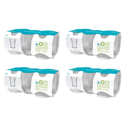Kit 24 Copos Nadir Amazon em Vidro Transparente 190ml
