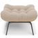 Kit 02 Puffs Decorativos Sala de Estar Costela L02 Suede Bege - Lyam Decor