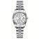 Relógio Feminino Elegante Com Strass Em Aço Inoxidável De Quartzo Casual Branco Prateado