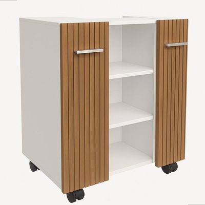 Gabinete Premium Movelove Organizador Retrô Para Banheiro Branco Ripado Branco Ripado