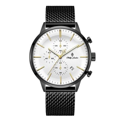 Relógio Masculino Sherlock White Black 42mm