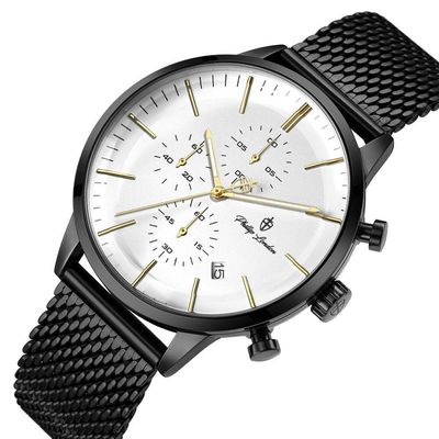 Relógio Masculino Sherlock White Black 42mm