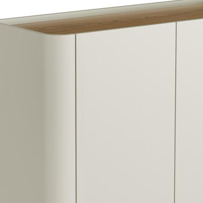 Aparador Buffet Para Sala de Jantar 2 Portas Pés Industrial Preto Naim I03 Luna Louro - Lyam Decor