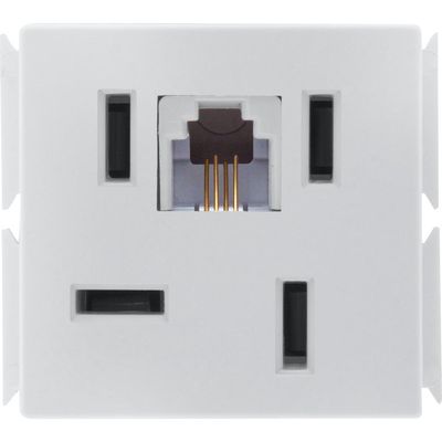 Modulo para Tomada de Telefone 4P e RJ11 Tramontina Aria Branco