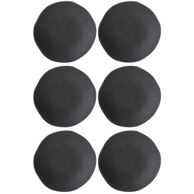 Jogo 6 Pratos Fundos Orgânicos Preto Matte 600ml Porto Brasil Caldos Sopas