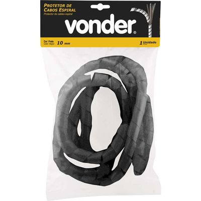 Protetor Cabos Espiral 10Mm Preto Vonder