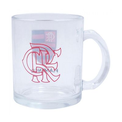 Caneca de Vidro Flamengo Com Abridor 350ml Oficial