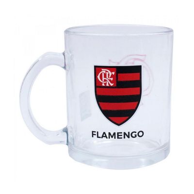 Caneca de Vidro Flamengo Com Abridor 350ml Oficial