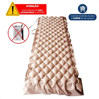 Colchão Avulso Air Plus Sem Motor até 135 Kg Dellamed Bege