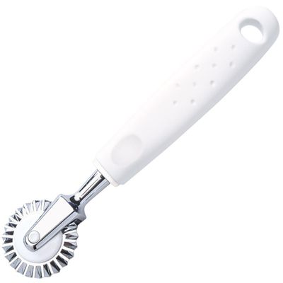 Carretilha de Corte Tramontina Utilita em Zamak Cromado e Nylon com Cabo de Polipropileno Branco