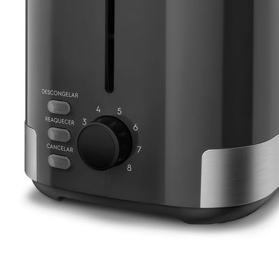 Torradeira Elétrica Electrolux Inox Preta Efficient com 8 Níveis de Tostagem (ETS10) 127V