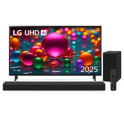 Combo Smart TV LG 75 4K UHD 75UA8550PSA + Soundbar LG S40T 300W 2.1 Canais Dolby Digital Bluetooth Preto Preto / Bivolt