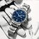 Relógio Masculino Pulseira Em Aço Inoxidável Movimento Quartzo Analógico Azul Prateado