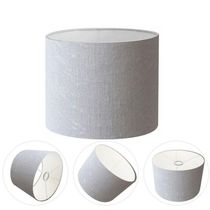 Cúpula Abajur E Luminária Cilíndrica Vivare Cp-7008 ø20x25cm - Bocal Nacional Rustico-cinza