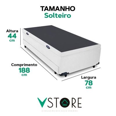 Bicama Box Baú Com Cama Auxiliar Solteiro 78x188x44 Branco