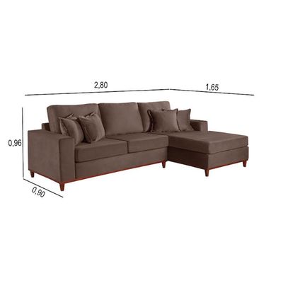 Sofa Martins M-187 Canto - V-211 Marrom