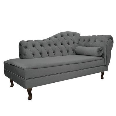 Kit Diva Recamier Diana 185Cm Lado Esquerdo E 02 Poltronas Julia Corano - Doce Sonho Móveis Cinza