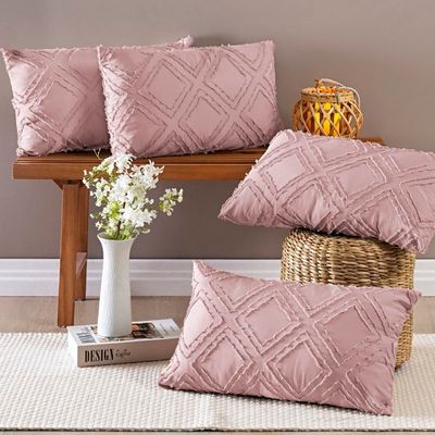 Almofadas Cheias Aveline 60cm x 30cm 04 Peças - Rosê