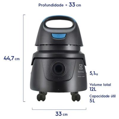 Aspirador Electrolux Hidrolux 1250W - Awd01-1 Preto 110V
