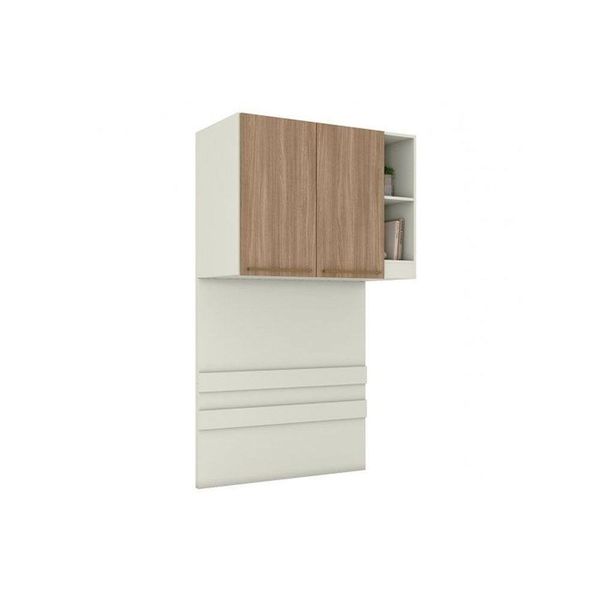 Modulado De Quarto Armário Ponte Aéreo Solteiro Mc12 Seletto C- 2 Portas E 2 Nichos Areia-jequitibá