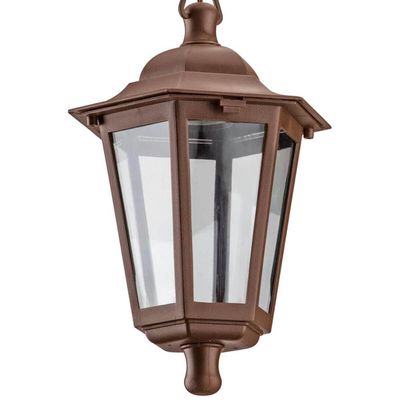 Luminária de Teto Lustre Pendente Retrô Grega Cristal Marrom Iluminação Sala de Estar Varanda