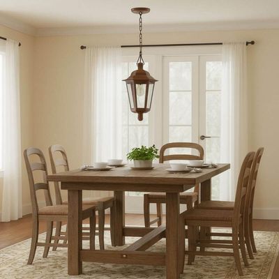 Luminária de Teto Lustre Pendente Retrô Grega Cristal Marrom Iluminação Sala de Estar Varanda