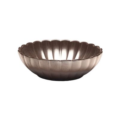 Jogo de Jantar Chá 30 Pçs Porcelana Oxford Flora Anis: Marrom Metalizado
