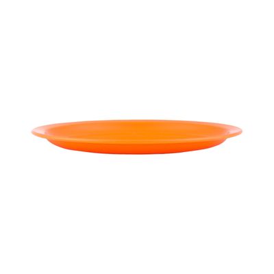 Prato Elegance Raso Redondo 25cm Laranja em Polipropileno