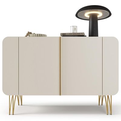 Aparador Buffet Para Sala de Jantar 2 Portas Orgânico Pozzi B01 Off White - Lyam Decor