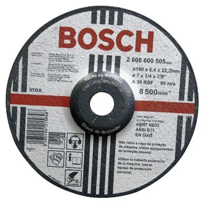 Disco De Desbaste Para Inox A30 7x1-4x7-8 - - Bosch Disco 7x1-4x7-8 A30 Bosch 2608600505