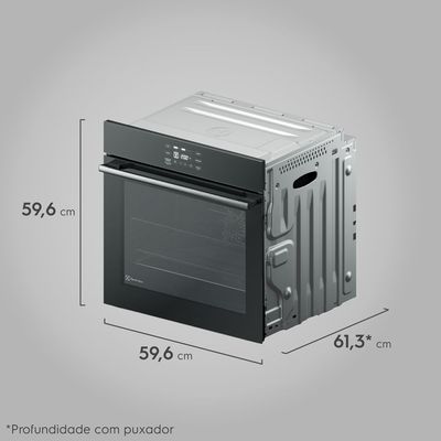 Forno de Embutir Elétrico Electrolux 80L Experience Air fryer, PerfectCook360 e Painel Touch (OE8EA) 220V