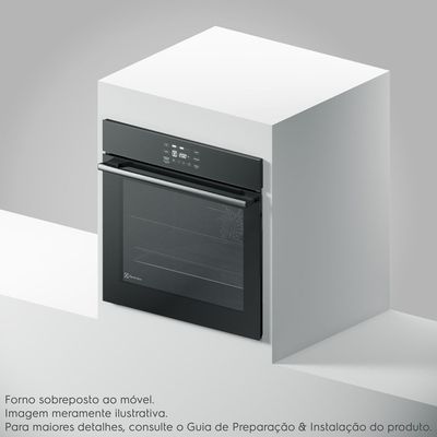 Forno de Embutir Elétrico Electrolux 80L Experience Air fryer, PerfectCook360 e Painel Touch (OE8EA) 220V