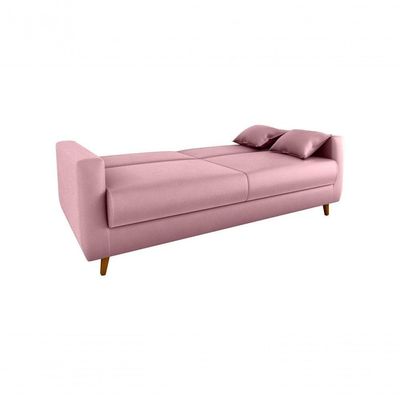 Sofá Cama Emília 2 Lugares 190cm Veludo Turkey Rosa Matrix
