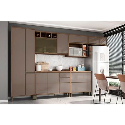 Balcão 80 cm Luciane Yara 2 Gavetas 1303 Vanilla/Graff