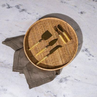 Conjunto De Talheres Copa E Cia Para Queijo 3 Peças Garbo Turim
