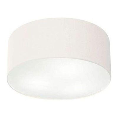 Plafon Cilíndrico Md-3019 Cúpula Em Tecido 80x15cm Branco - Bivolt