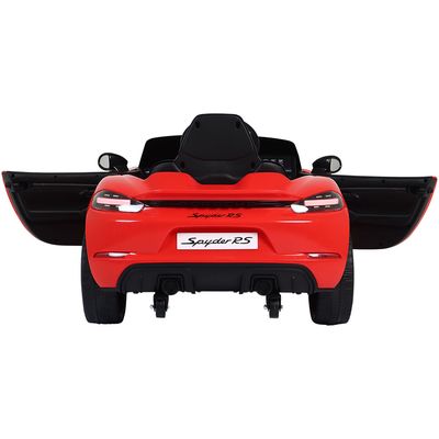 Carro Elétrico Infantil Porsche Spyder 718 RS 12V Vermelho Bel Único / 12V