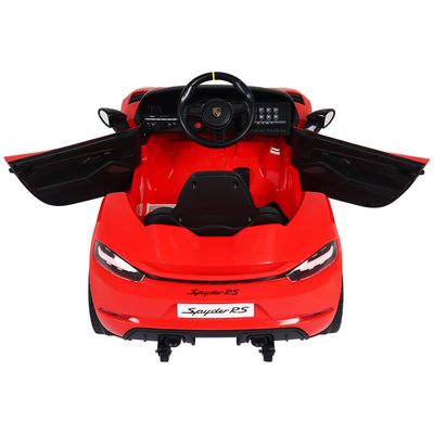 Carro Elétrico Infantil Porsche Spyder 718 RS 12V Vermelho Bel Único / 12V