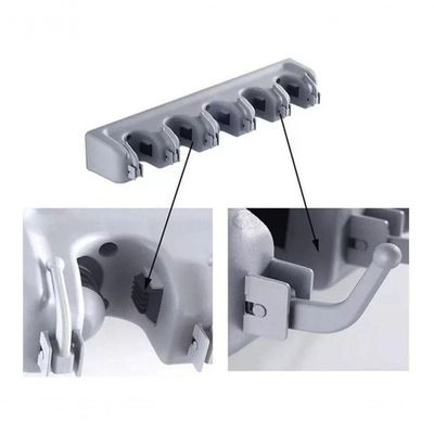 Suporte Multi 6 Posições Porta Vassoura Rodo Chave