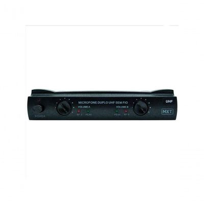 Microfone Mxt Sem Fio Duplo Uhf302 Maleta Freq...