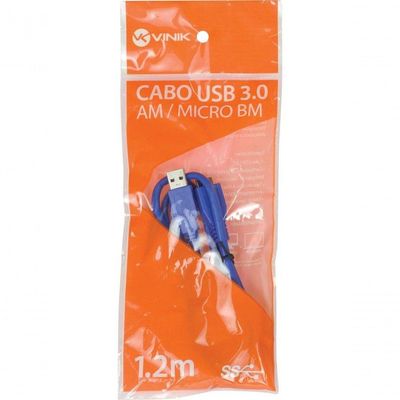 Cabo Para Hd Externo Usb 3.0 A Macho X Micro Usb B Macho 1.2 Metros U3ambmc-12