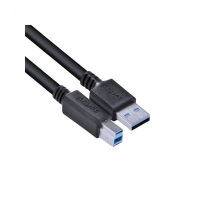 Cabo Para Impressora E Hd Externo Usb A 3.0 Macho Para Usb B 3.0 Macho 28awg Puro Cobre 3 Metros - Puabm3-3