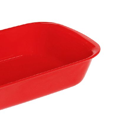 Travessa Servir Retangular 800ml Vermelha em Polipropileno