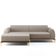 Sofá 5 Lugares Com Chaise De Estar Molino 320cm Bege C-107