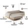 Sofá 5 Lugares Com Chaise De Estar Molino 320cm Bege C-107