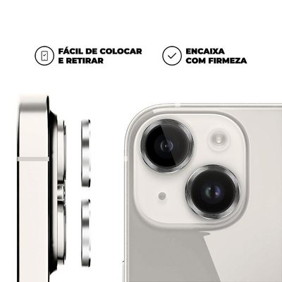 Protetor de Lente para iPhone 16 - One Armor - Frame para câmera - Prata - Gshield